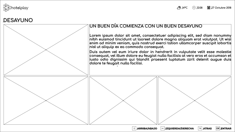 Wireframes UX Android TV